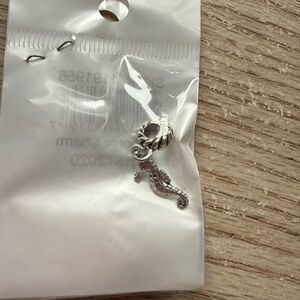 Silver Seahorse Charm Pendant